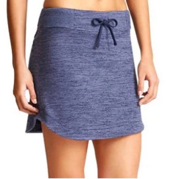Athleta Dresses & Skirts - Athleta Womens Sz XS Blue Drawstring Downplay Knit Tennis Mini Skirt